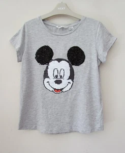 H&M Girls Disney Sequin Mickey Summer T-shirt Top age 12-13 12-14 - Picture 1 of 4
