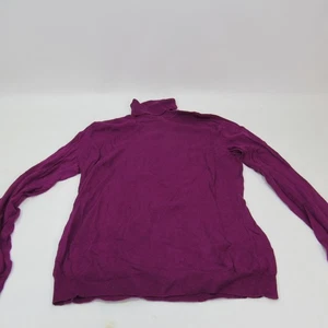 Worthington Sweater Womens Large Purple Turtleneck Long Sleeve Pullover Knit Top - Picture 1 of 8