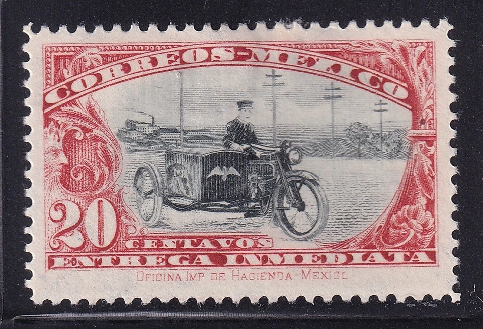 udm08 México 1923 cartero en motocicleta Sc#E2 Mc#579 Foto 1 de 1