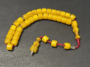 🔥Çubuk Sıkma Sari Hamur Damarli /Zeyzun İşcilikli /Gebetskette /Rosary - Bild 1 von 15