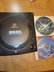 SEGA Dreamcast Sports Edition Console W/ NBA2k & Star wars Jedi Battle-No Cords