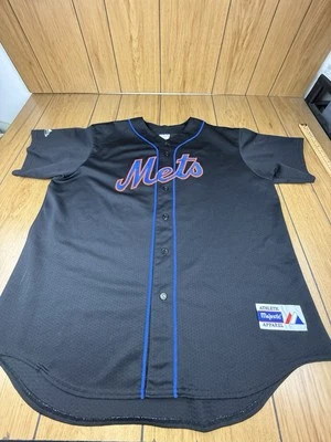 Vintage Majestic Mike Piazza Stitch Jersey 2XL, Made in USA, Black  Mets - Image 1 of 4