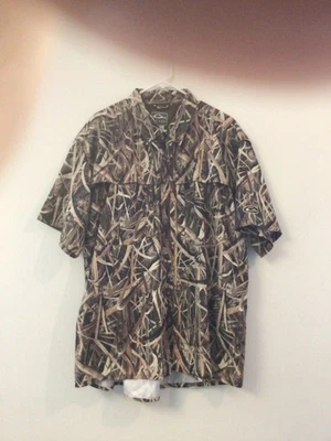 Drake Waterfowl Systems camo pockets short sleeve collared shirt XL - Image 1 of 3