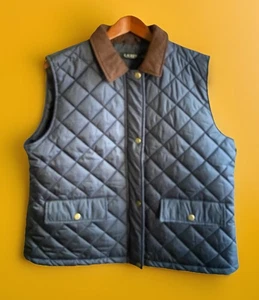 Lauren RALPH LAUREN Women’s Quilted Collar Dk Navy Size XL Style 84225T NEW - Picture 1 of 6