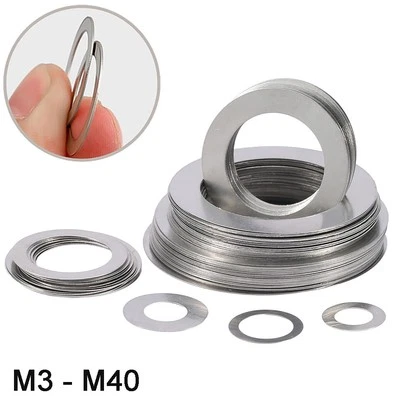 GOO BETTTER Arandelas de cuña de precisión Cuñas planas delgadas Junta de acero inoxidable DIN 988 todos los tamaños