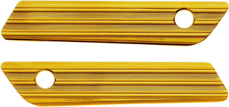 Cubiertas de cierre de alforja Arlen Ness 03-606 para Harley Davidson - doradas Foto 1 de 1