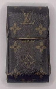 Louis Vuitton Monogram Cigarette Case M63024 Brown Leather Unisex - Picture 1 of 6