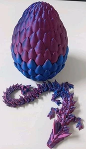 30cm 3D Printed Dragon Purple With Large Egg 14cm Free P&P 6+ Years UK Seller - Picture 1 of 4