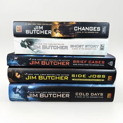 Lot of 5 Dresden Files by Jim Butcher; 2 HCDJ Both 1st Edition 1st Print + 3 PBs - Image 1 of 4