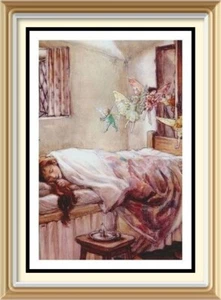 Cicely Mary Barker Art Print Child Sleeping DREAM FAIRIES Dance Pixie Spirits