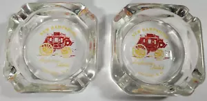 2 Vintage New Hampshire Highway Hotel Concord NH Stamped Glass Ashtrays 3.5" - Picture 1 of 8