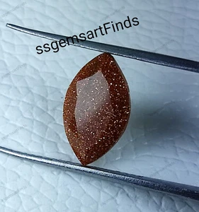 Piedra preciosa suelta de oro natural arenisca facetada en forma de marquesa para hacer joyas - Imagen 1 de 8