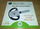 Microsoft Xbox 360 Wireless Headset Flyer *original* *best Offer* *tracked*
