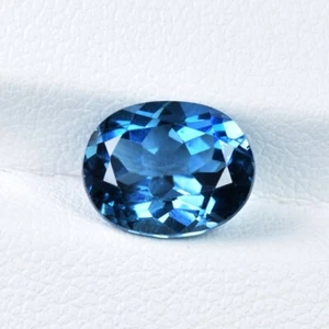 3.50 ct TOP LUSTROUS  / NATURAL LONDON BLUE TOPAZ - 10x8 mm Oval Gems Video !! - Picture 1 of 2