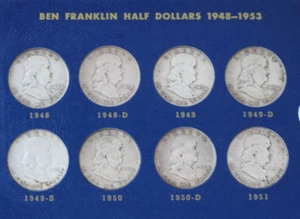 1948-1963 PDS Franklin Half Dollar Complete Set CC0006 - Picture 1 of 11