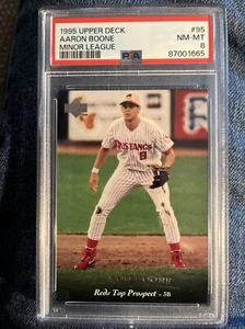 1995 Upper Deck Minor League Aaron Boone #95 PSA 8, POP 2, 2 Higher - Picture 1 of 2