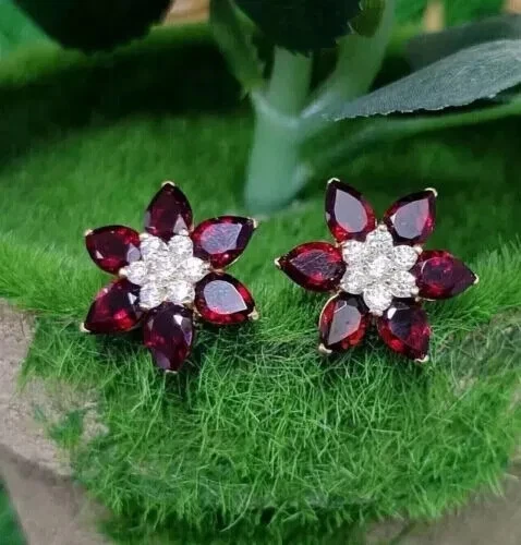 2Ct Lab Created Round Diamond Women's Wedding Stud Earring 14K White Gold Plated - Image 1 of 4