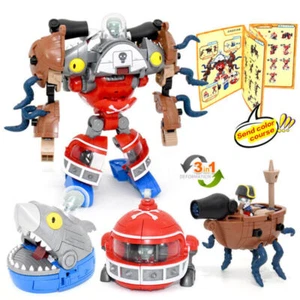 3 in 1 Plants Vs Zombies Assembly Deformation PVZ Toy ZOMBOSS Action Figure - Picture 1 of 22