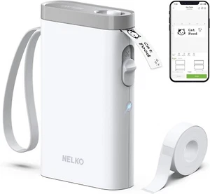 Nelko Etikettenmacher Maschine mit Band, P21 tragbarer Bluetooth Etikettendrucker Neu im Karton - Bild 1 von 9