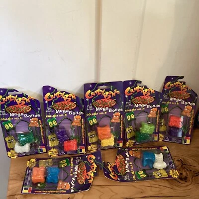 Crazy Bones Mutants Mega Bones NIB 1999 Lot Of 14 New Boxes In Rough Condition - Image 1 of 4