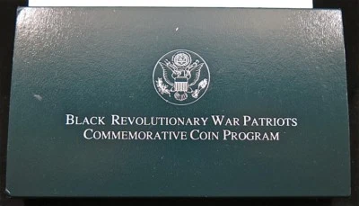 1998 US Mint Black Revolutionary War Patriots Silver Dollar Commemorative Coin - Image 1 of 4