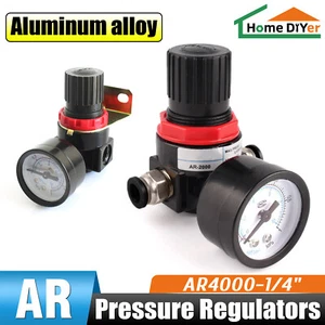 AR2000 1/4" Pressure Reducing Valve With Air Pressure Gauge For Air-Compressor - Picture 1 of 15