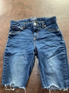 Girls Size 12 CAT & JACK Super Skinny Jean Shorts Bermuda Distressed - Picture 1 of 5