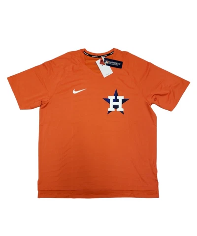 Nike Houston Astros Pregame Performance Short Sleeve V Neck Pullover XL NKM9 89L Cover