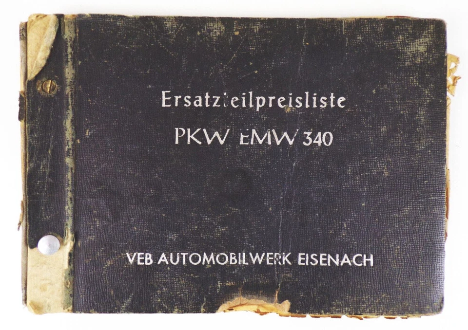Alte Ersatzteil Preisliste PKW EMW 340 VEB Automobilwerk Eisenach - Bild 1 von 4