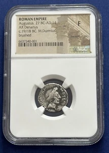 Augustus (M.DVRMIVS), AR denarius, 19 BC, Rome - certified NGC          [#m888] - Picture 1 of 4