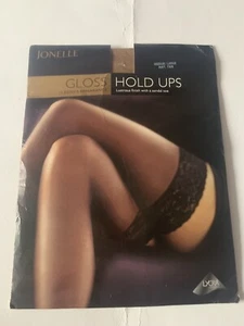 Jonelle Gloss Hold Ups Sexy Lingerie 15 Denier Medium/Large Natural Tan - Picture 1 of 8