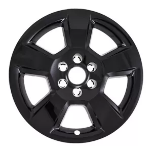 20" Black Wheel Skins For 2014-2018 Chevrolet Silverado 1500 Set of 4 IMP490BLK - Picture 1 of 1