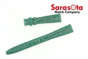 Tiffany&Co. Austria Green Crocodile 13mm Short/Regular/Long Length Watch Band - Picture 1 of 12