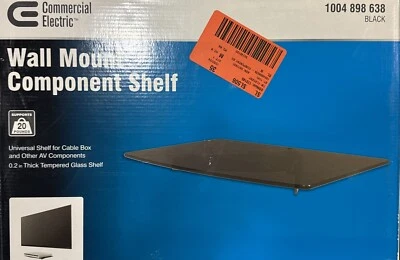 Commercial Electric MB-51310 Wall Mounted Component Shelf Black - Image 1 of 2