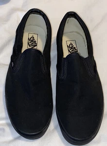 Vans Slip-On Black/Black Canvas Classic Shoe Size 11.5 - Picture 1 of 7