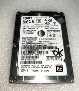 Disque dur SATA 2.5" 1To HGST HTS541010A9E680 100% Fonctionnel - Photo 1/1
