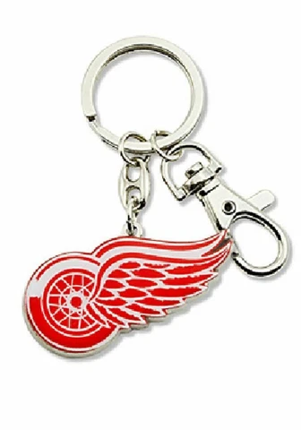 Detroit Red Wings Keychain Metal Heavyweight Team Logo Key Ring Cover