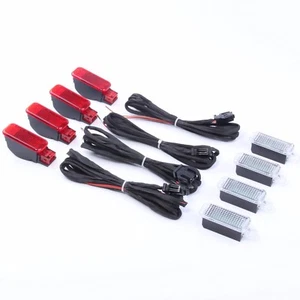 8* LED Door Panel Warning Light w/ Cable Kit Fit For AUDI A6 A4 Q5 A8 8KD947411 - Picture 1 of 7