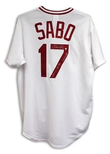 Chris Sabo Cincinnati Reds Autograph Majestic Jersey APE COA (MW1) 2 Inscription - Picture 1 of 1
