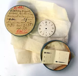 Orig. NOS frühe Omega Cal. 23.7T2 Armbanduhr Zifferblatt und Zeiger, Swiss 20er/30er Jahre - Bild 1 von 4