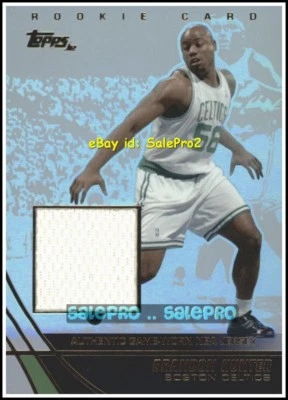 TOPPS 2003 BRANDON HUNTER NBA RC BOSTON CELTICS AUTHENTIC ROOKIE GAME JERSEY /25 - Image 1 of 2