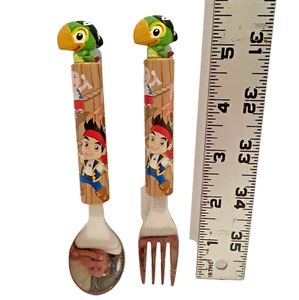 DISNEY Jake And The Neverland Pirates Kids Utensil Set Flatware Spoon and Fork - Picture 1 of 10