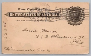 Postal Card Commonwealth Land Title Co Philadelphia Pennsylvania Posted 1901 - Picture 1 of 2