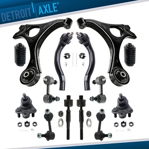 Front Lower Control Arms Ball Joint Sway Bars Tie Rods For 2006-2011 Honda Civic - Picture 1 of 8