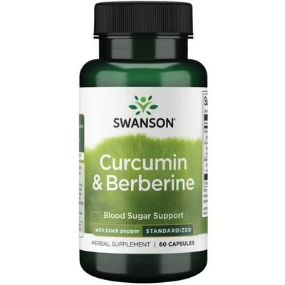 SWANSON HEALTH PRODUCTS Curcumin & Berberin mit schwarzem Pfeffer 60 capsules Swanson Health Product