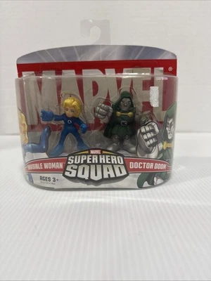 Marvel Super Hero Squad SELLADO Wave 3: INVISIBLE WOMAN & DR DOOM 2 Pk l Foto 1 de 2