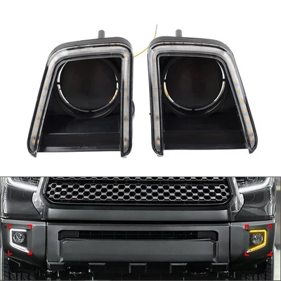 2x ABS Daytime Running Lights Turn Signal Fog Lamp For Toyota Tundra 2014-2021 - Image 1 of 4