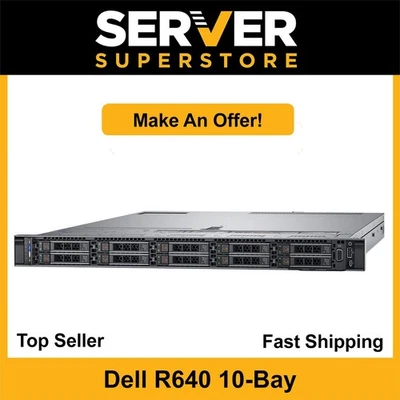 Dell PowerEdge R640 Server 2x Gold 6130=36 Cores H730P 256GB RAM 2x NEW 1TB SSD - Image 1 of 4