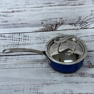 Circulon 1 Quart Kochtopf - kleiner Kochtopf mit Deckel & Stahlgriff Pfanne BLAU - Bild 1 von 9