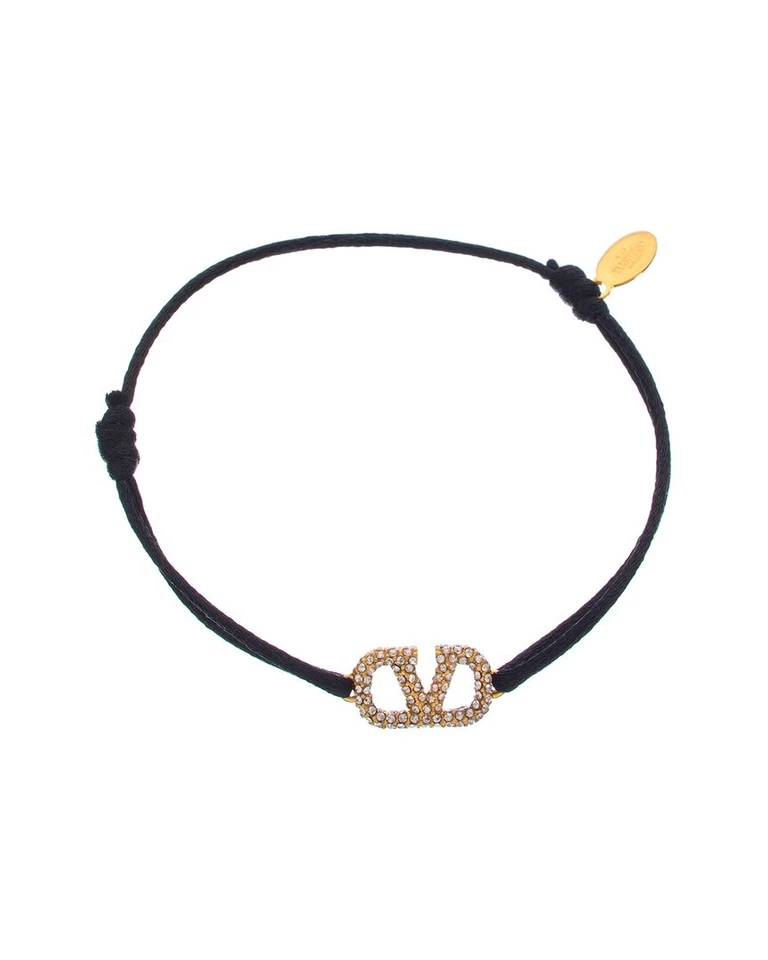 Pulseira Valentino Vlogo Feminina Preta - Imagem 1 de 1